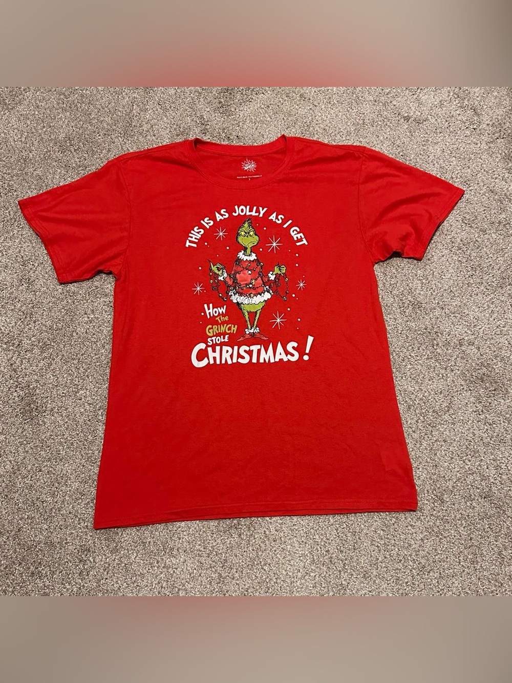 Dr. Seuss Red Grinch Christmas Graphic Tee